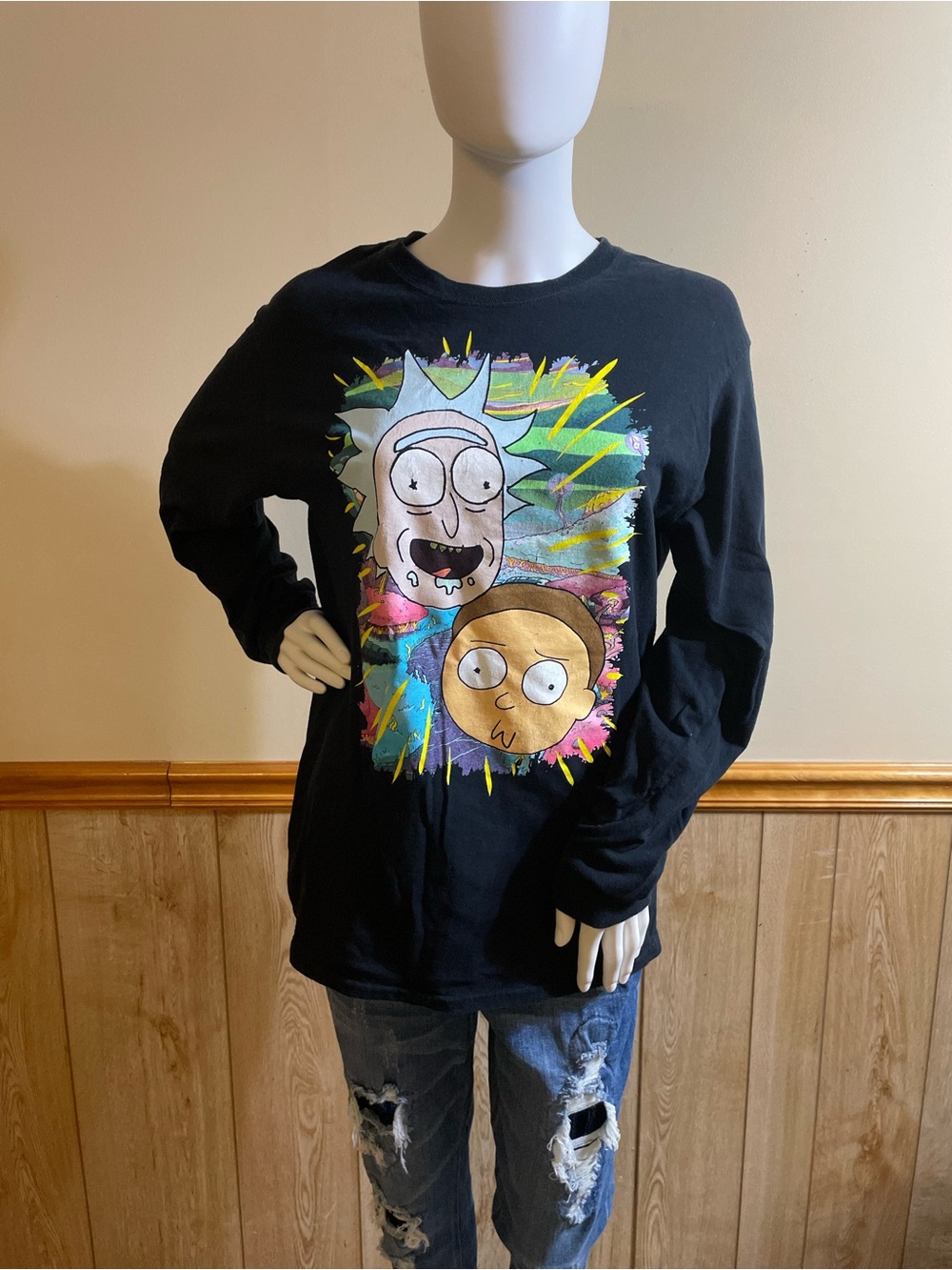 Rick & Morty Faces Long-Sleeve Shirt